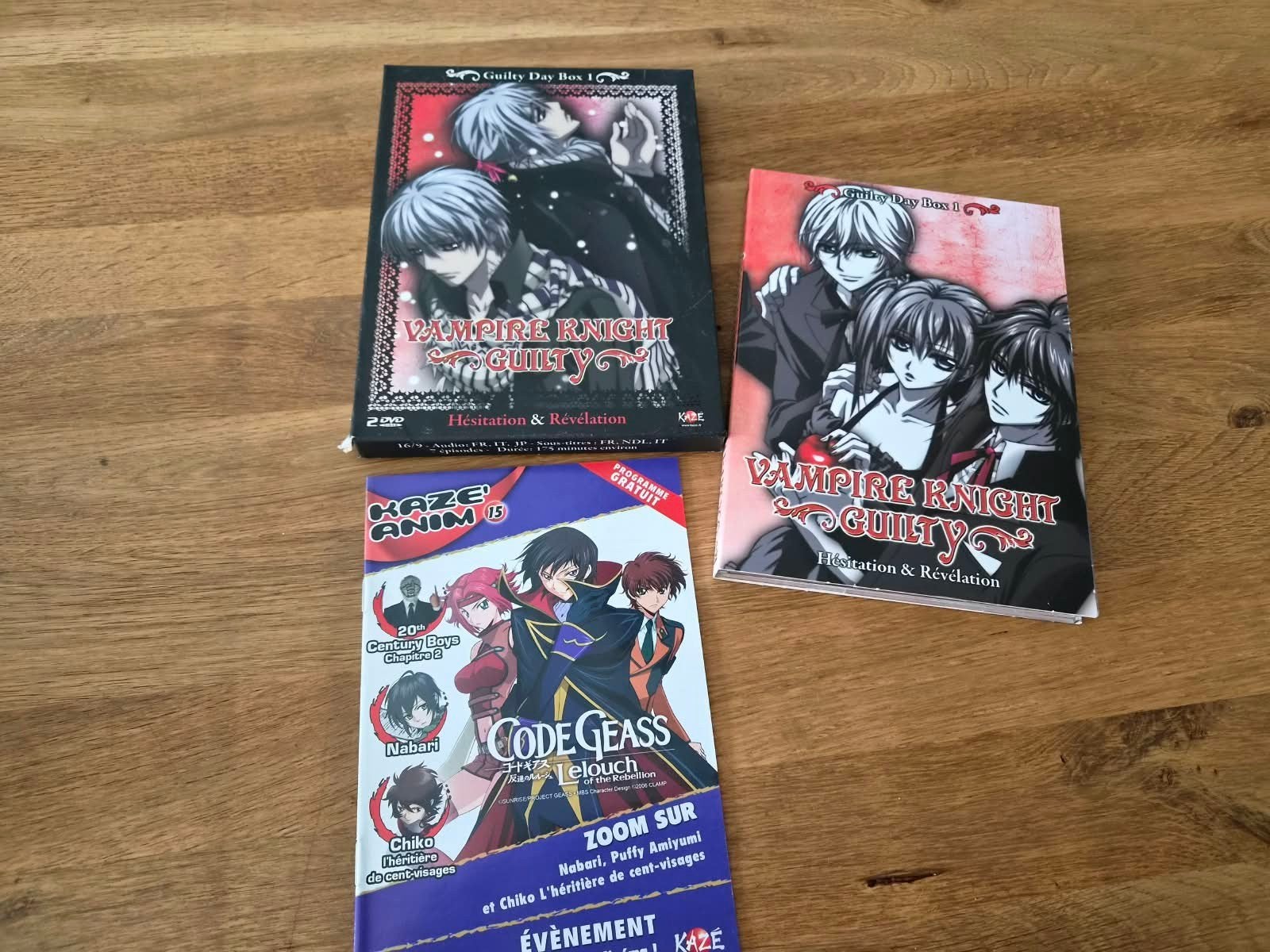 Vampire Knight Guilty DVD Box 1 - Hésitation & Révélation, Inclusief boekje, Engels, Serie, Frans