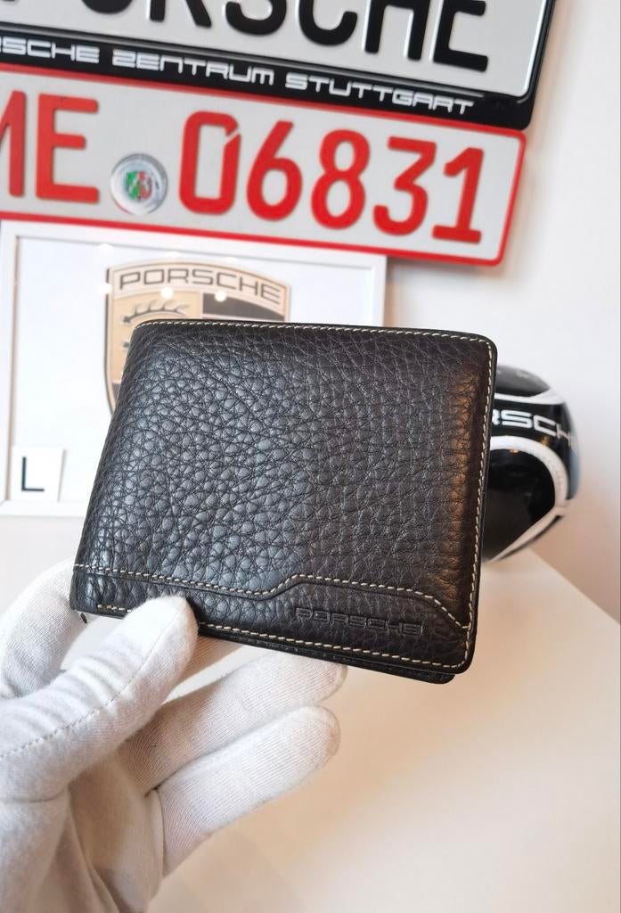 Origineel porsche portemonnee van echt leder, Ophalen of Verzenden, Gebruikt, Zwart, Leer