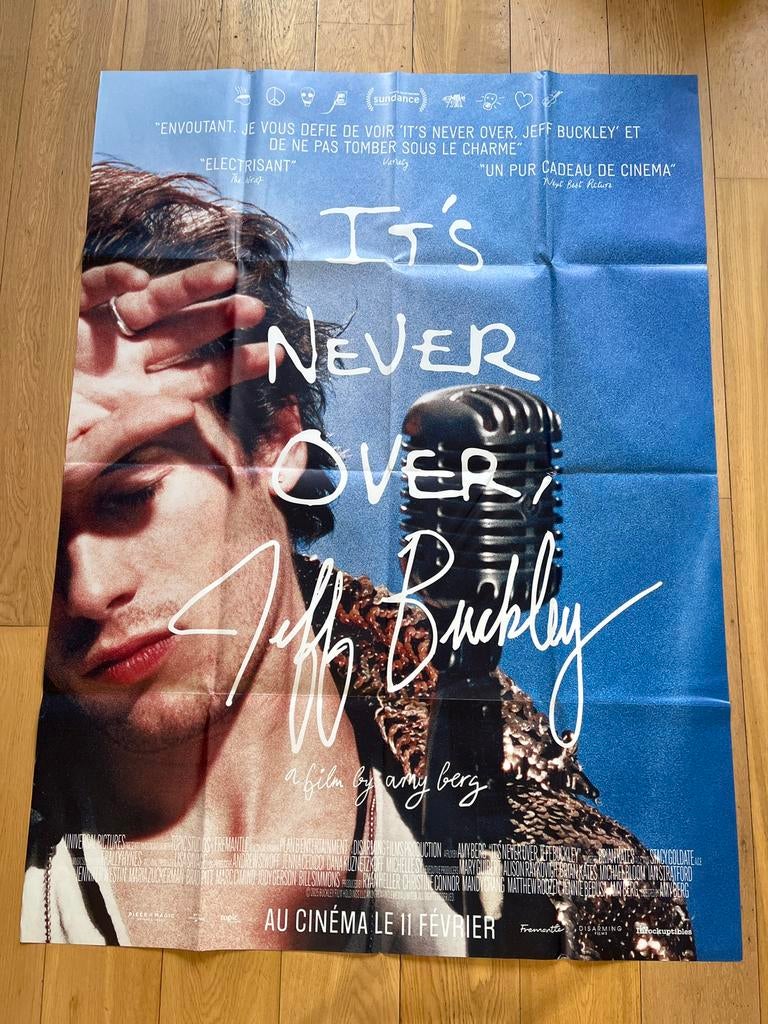 Jeff Buckley It's Never Over Enorme Franse Film Poster, Rechthoekig Staand, Ophalen of Verzenden, Zo goed als nieuw, A1 t/m A3