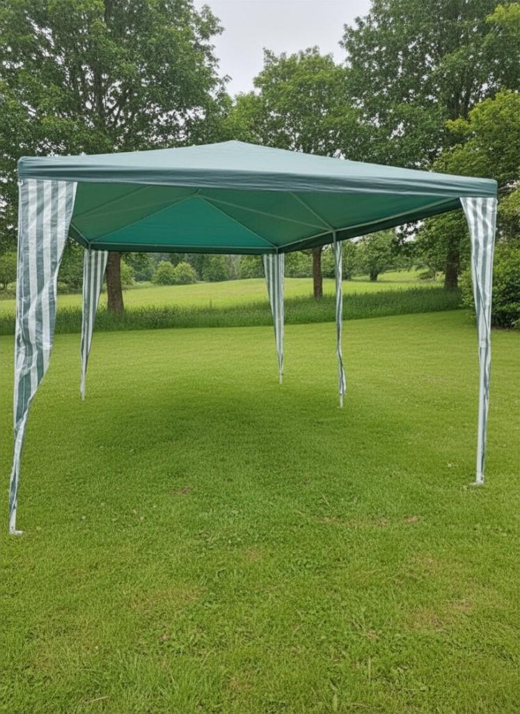 PARTYTENT PAVILJOEN  6 X 3 GROEN OPVOUWBAAR, Ophalen, Gebruikt, Opvouwbaar, Partytent