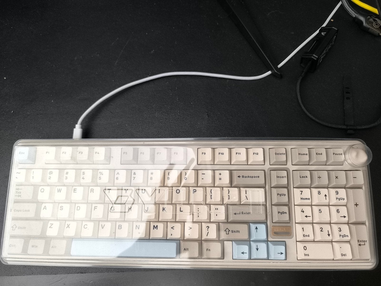 YUNZII B98 PRO Cat Theme Draadloos Mechanisch Toetsenbord, Overige typen, Ophalen of Verzenden, Zo goed als nieuw, Draadloos