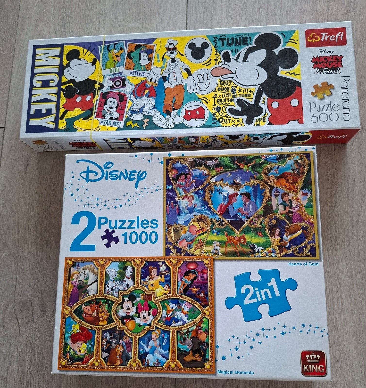 Disney Puzzels zie foto's...., Hobby en Vrije tijd, Denksport en Puzzels, Ophalen of Verzenden, 500 t/m 1500 stukjes