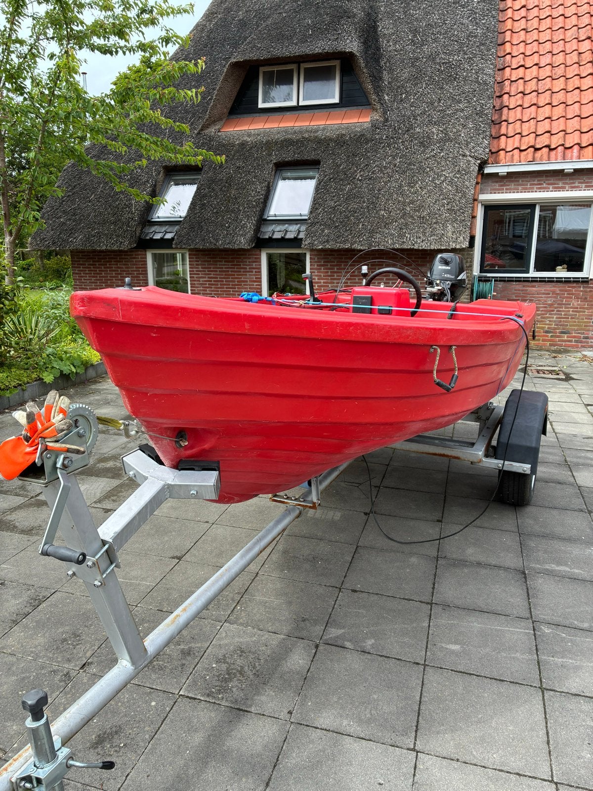 Consolboot Pionier Maxi met 15 Pk 4-takt motor en trailer, Watersport en Boten, Motorboten en Motorjachten, Ophalen, Gebruikt