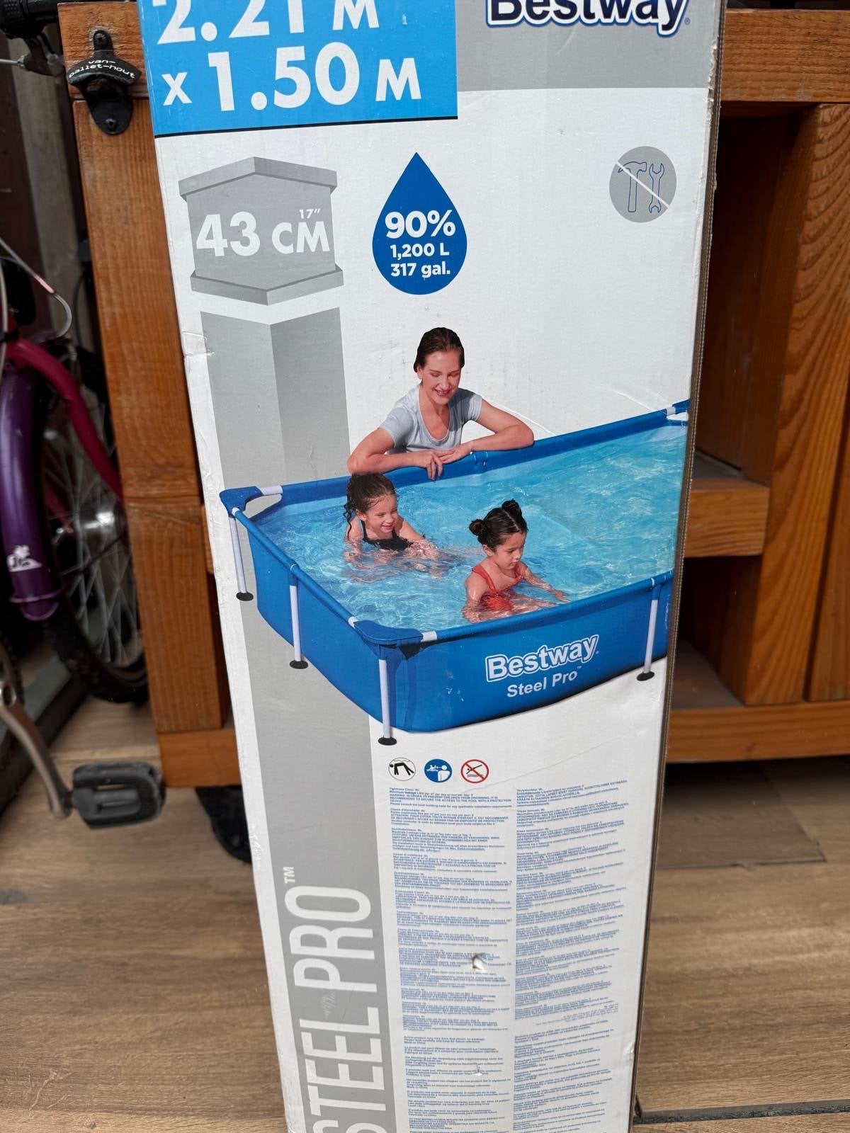 Bestway Steel Pro zwembad met Intex filterpomp en filters, Ophalen, Gebruikt, Minder dan 80 cm, Minder dan 200 cm