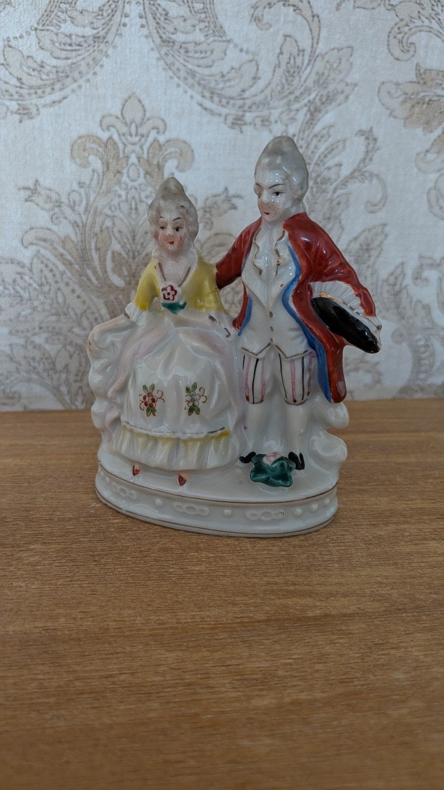 Vintage Porseleinen Beeldje - Barok Koppel (Intact), Ophalen of Verzenden