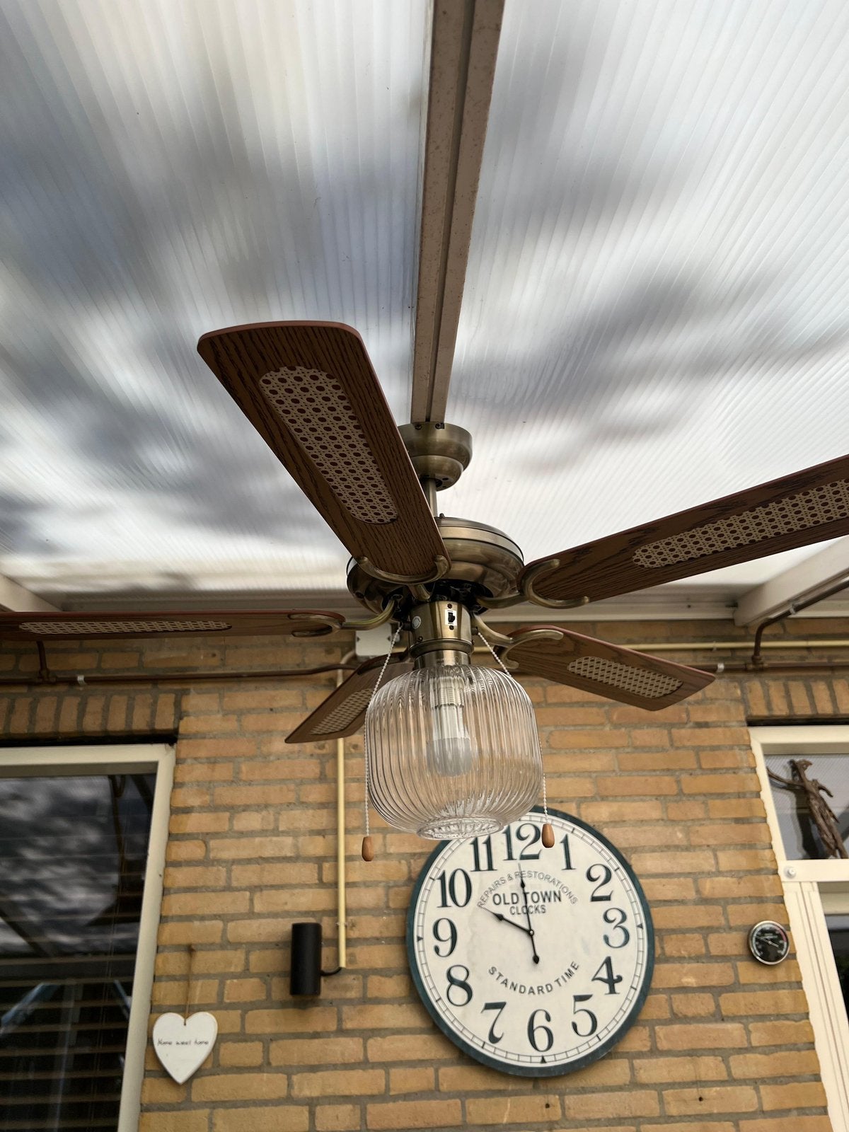 Retro ventilator / fan lamp, Ophalen, Zo goed als nieuw, Plafondventilator