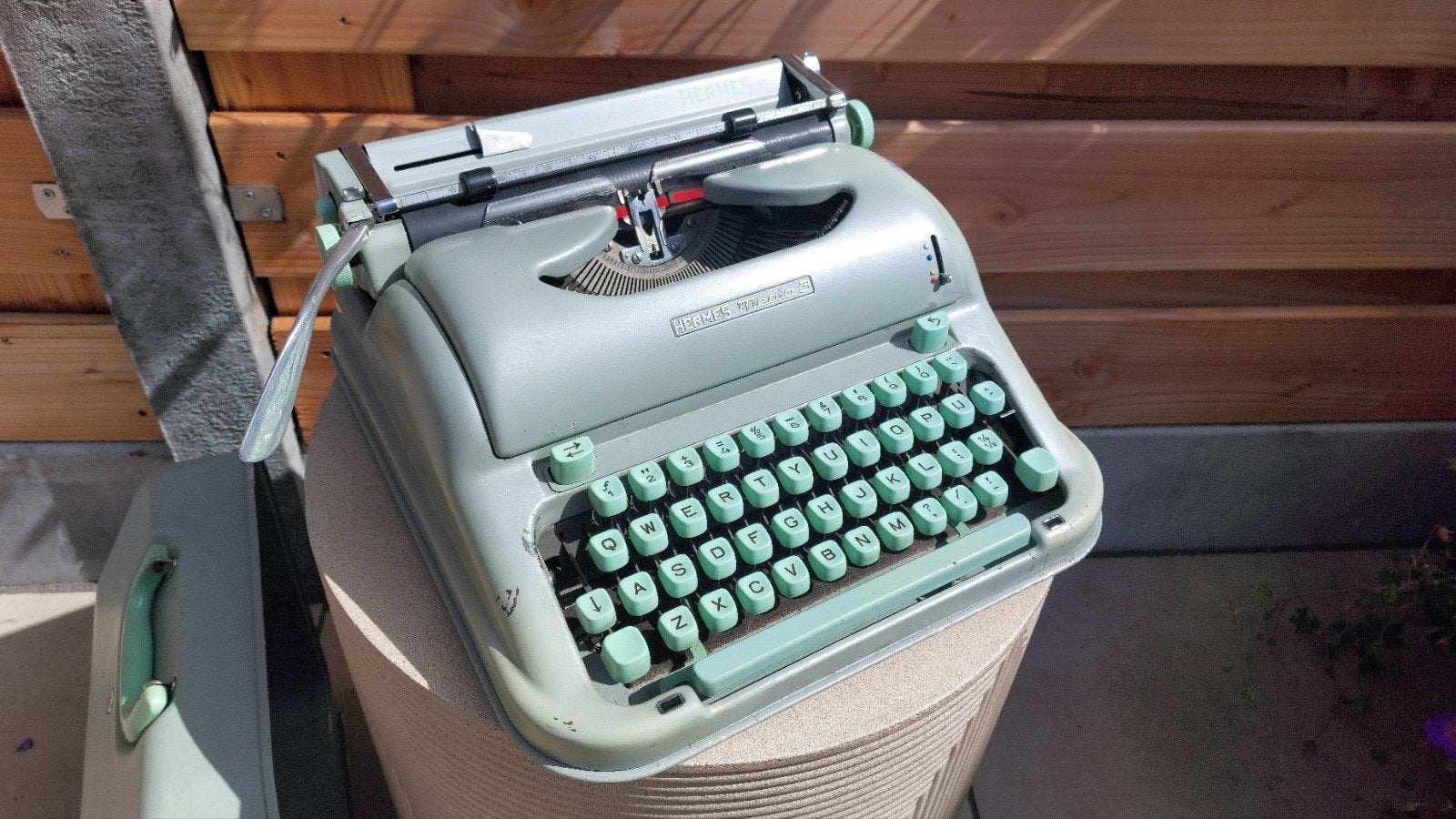 Hermes Media 3 typemachine (1961) – Origineel mintgroen, Ophalen, Gebruikt