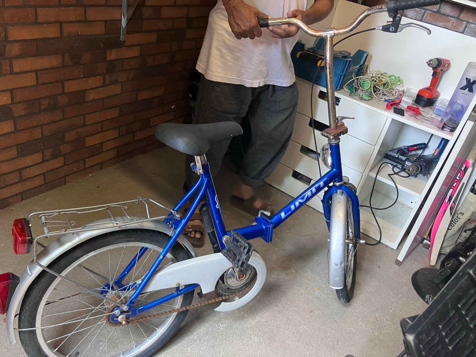 Opvouwbare fiets - Limit - Blauw - Gebruikt, Fietsen en Brommers, Fietsen | Vouwfietsen, Overige merken, 20 inch of meer, Gebruikt