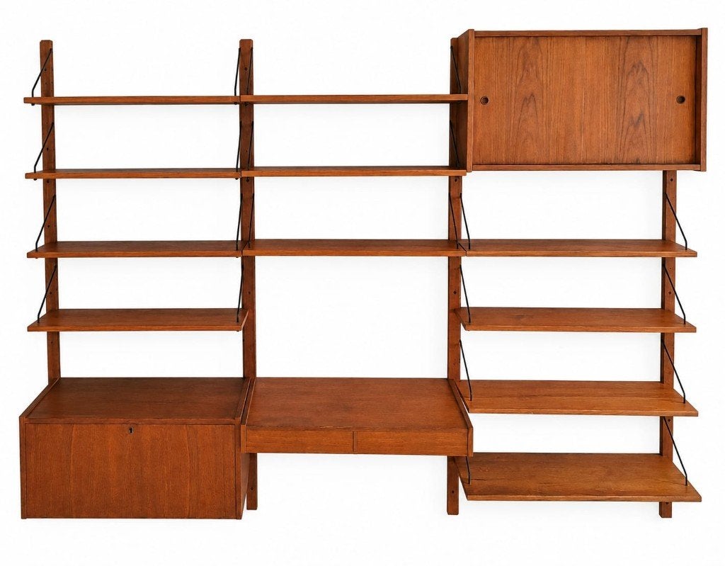 Deens wandsysteem vintage | PS System Denmark | Teak, Ophalen, Gebruikt, 200 cm of meer, Teakhout
