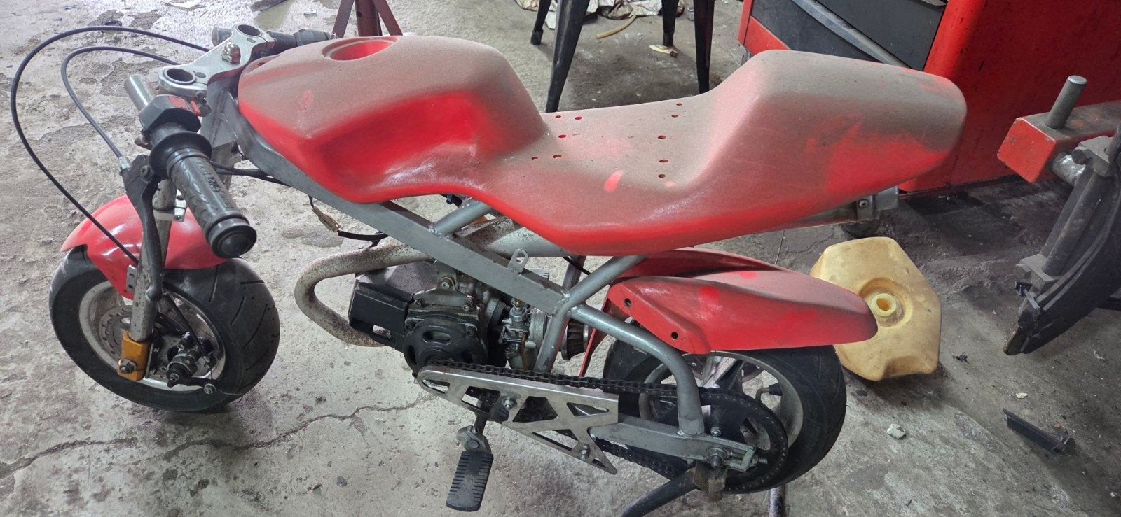 Pitbike - Frame, kuipwerk, motorblok, Fietsen en Brommers, Ophalen, Gebruikt, Onbekend, Pitbike