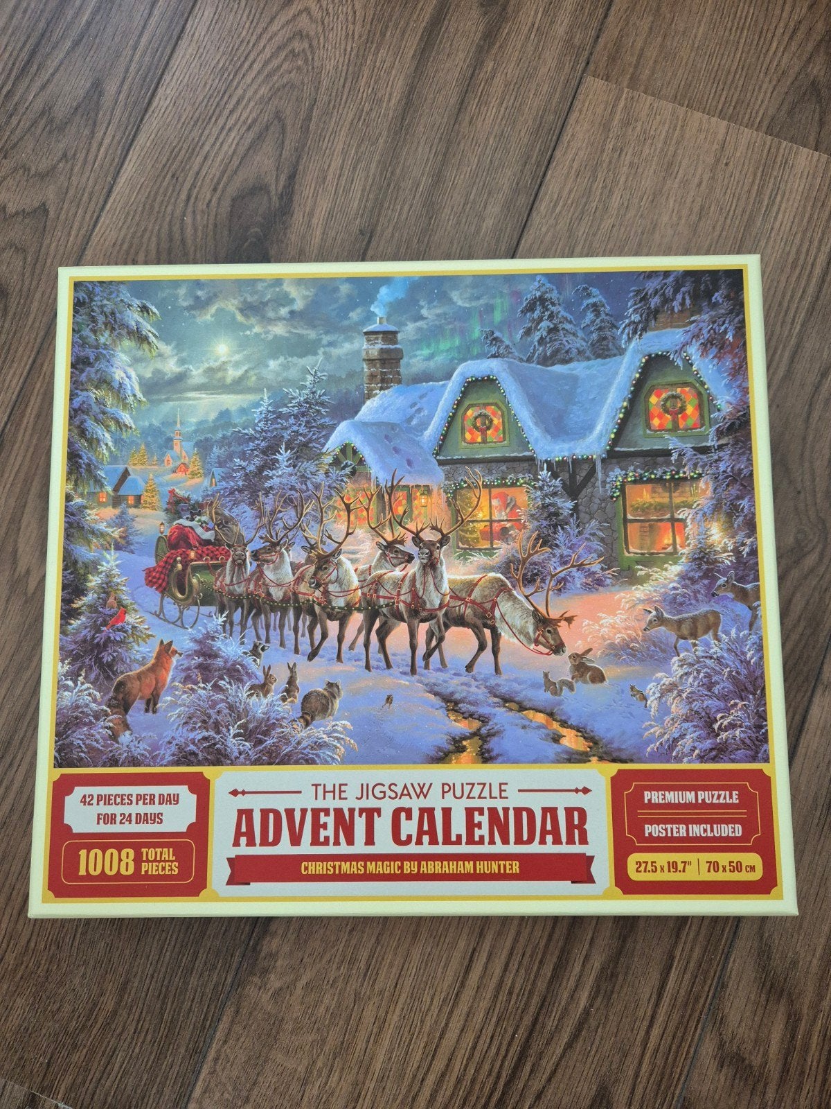 Kerst puzzel Adventkalender, Ophalen of Verzenden, 500 t/m 1500 stukjes, Zo goed als nieuw, Legpuzzel
