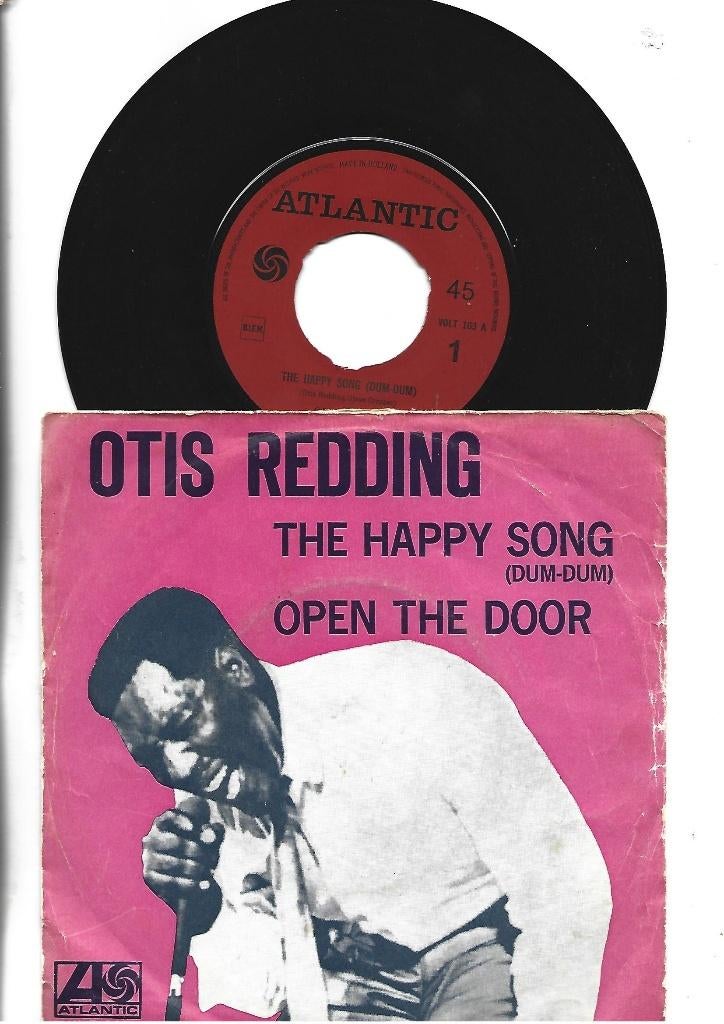 OTIS REDDING SINGLE 7" THE HAPPY SONG -1968, Fotohoes, Ophalen of Verzenden, Zo goed als nieuw, Pop