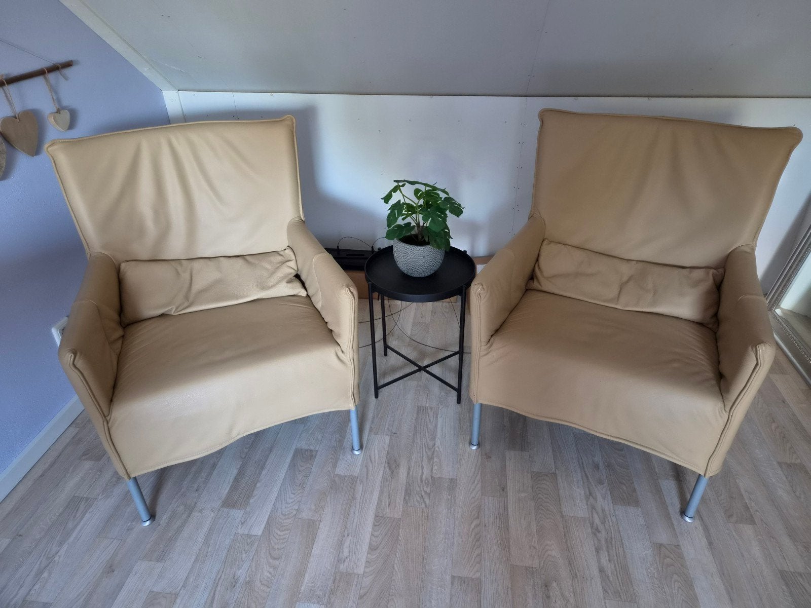 2 Lederen fauteuils, Ophalen, Zo goed als nieuw, Leer, Modern.