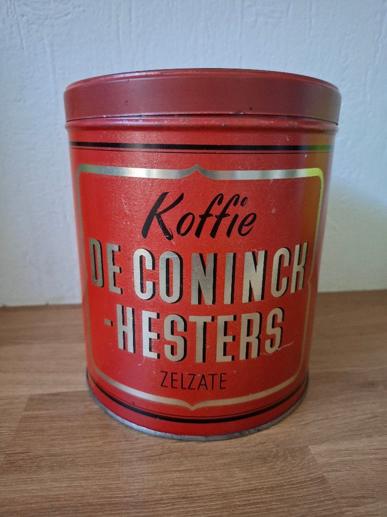 Zeldzaam Antiek Koffieblik De Coninck Hesters Zelzate, Ophalen of Verzenden, Gebruikt, Koffie, Overige merken