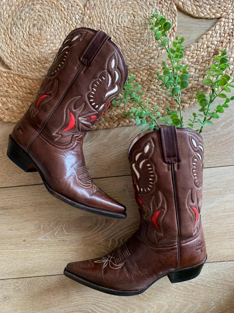 Buffalo cowboylaarzen 40 western boots bohemian laarzen, Hoge laarzen, -, Ophalen of Verzenden, Zo goed als nieuw
