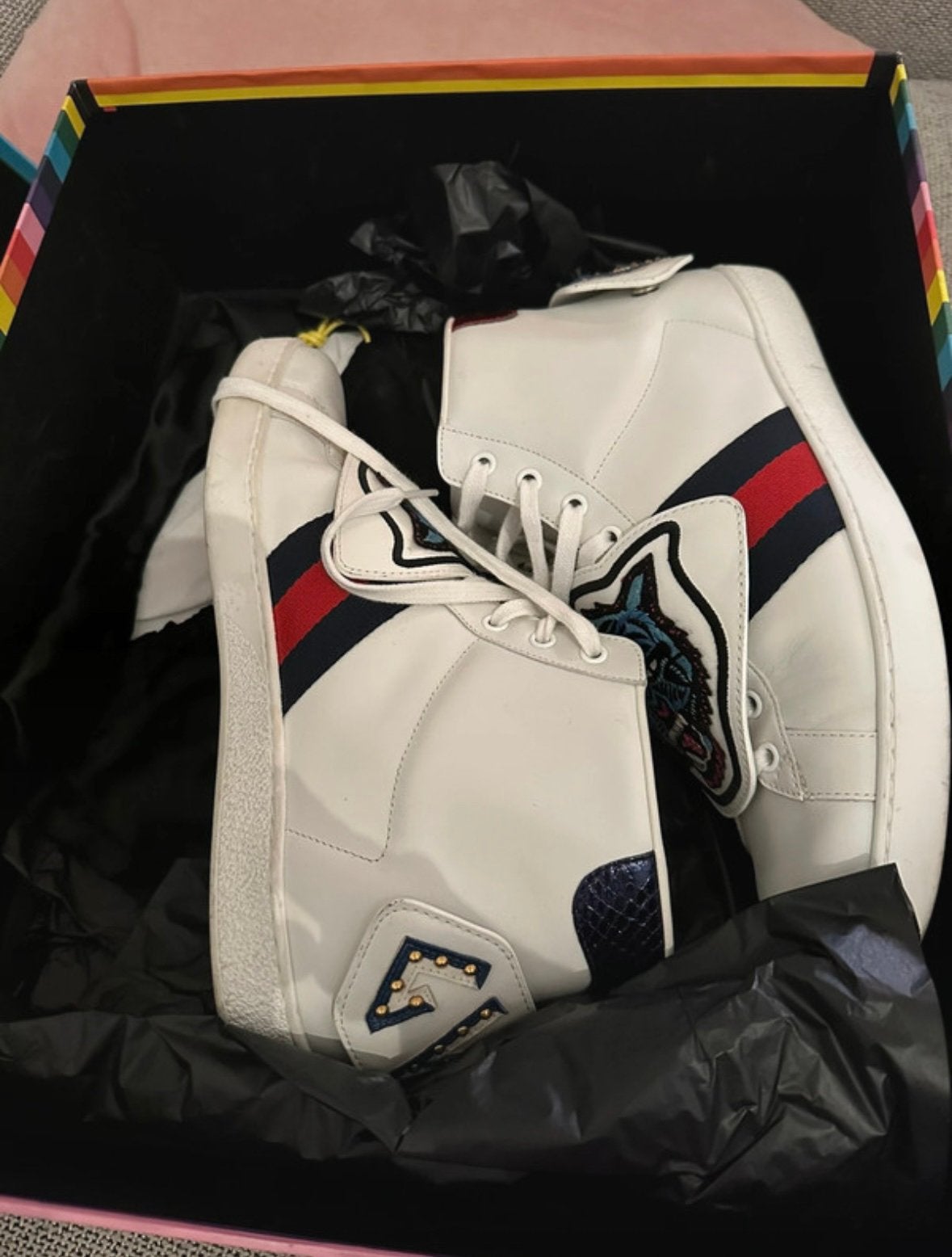 Gucci schoenen limited edition maat 43, Verzenden, Wit, Sneakers of Gympen, Zo goed als nieuw