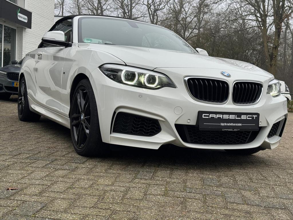 BMW 2 Serie Cabrio 218i High Executive M Sport Pakket, Leder, Auto's, BMW, Automaat, Gebruikt, Zwart, 4 stoelen