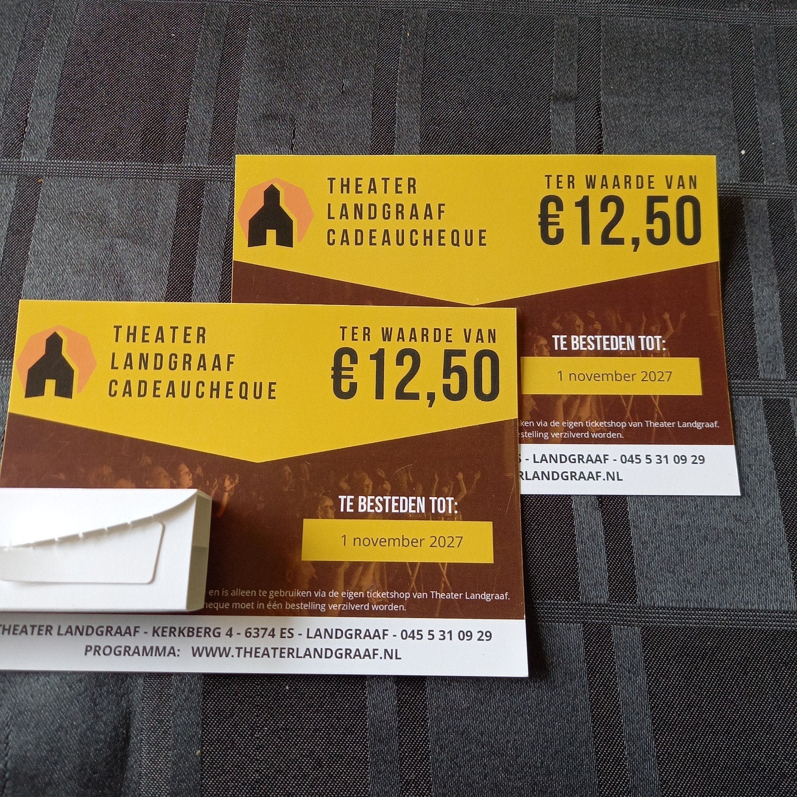 2 kaartjes voor theater landgraaf samen € 15.00, Twee personen