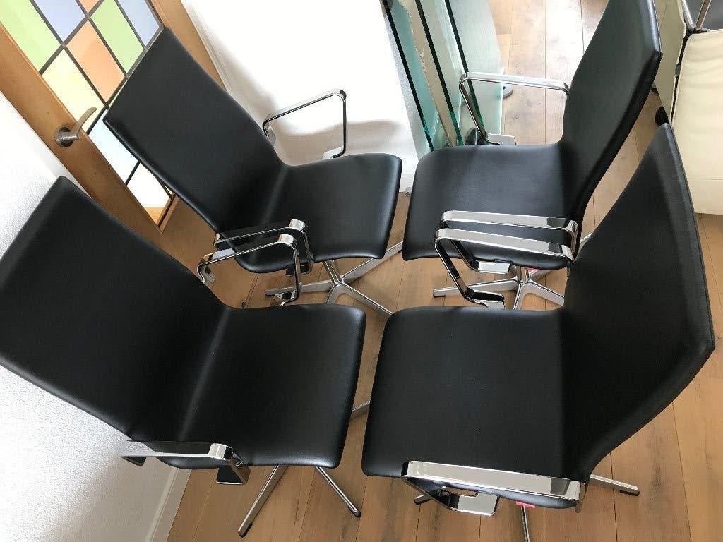 Set 4 IZGS Fritz Hansen Oxford Arne Jacobsen chair stoel, Huis en Inrichting, Stoelen, Ophalen, Zo goed als nieuw, Nvt, Eén
