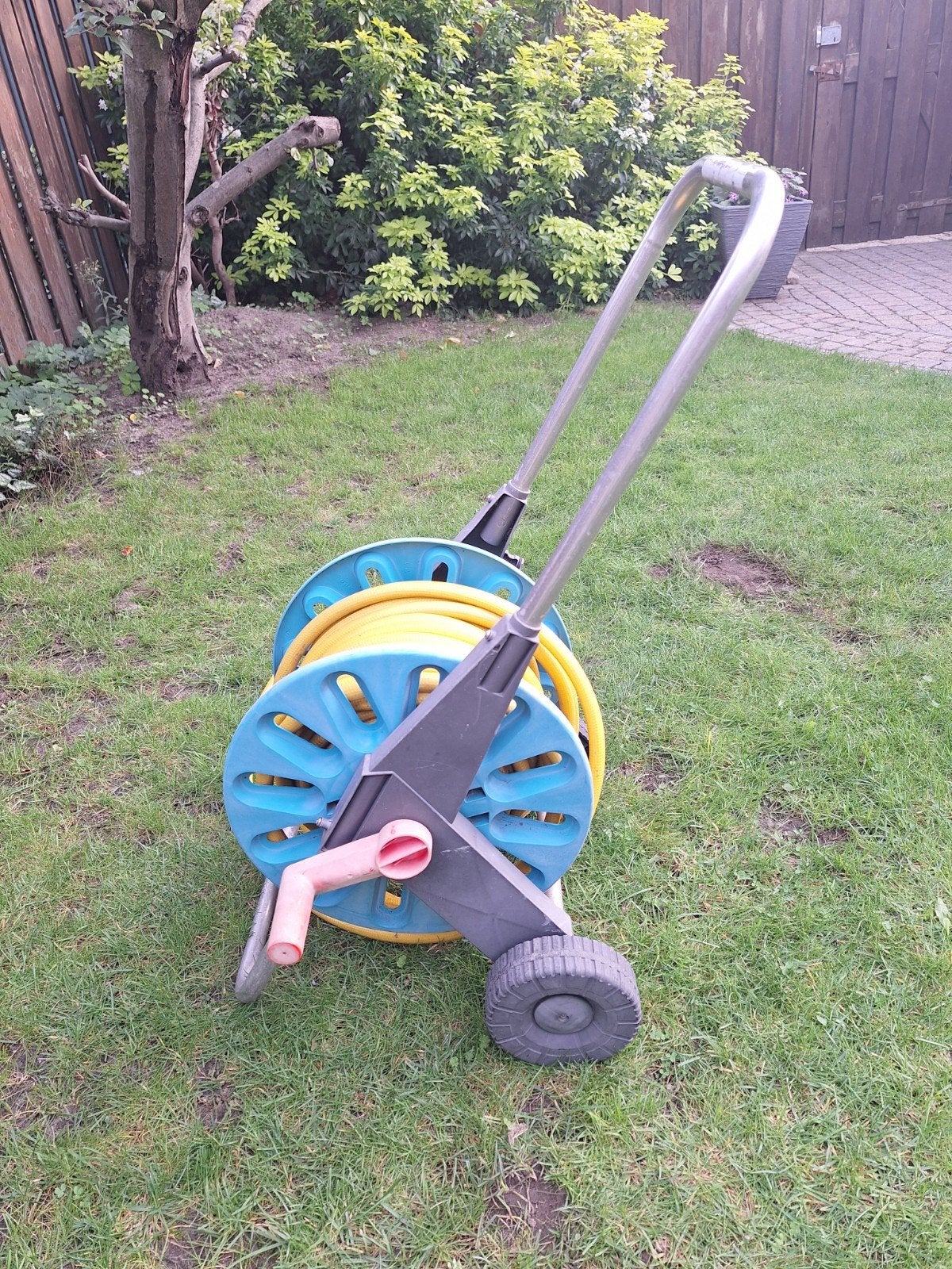 Gardena Classic 50 slangenwagen met 25 m tuinslang, Ophalen, Gebruikt, Tuinslanghaspel