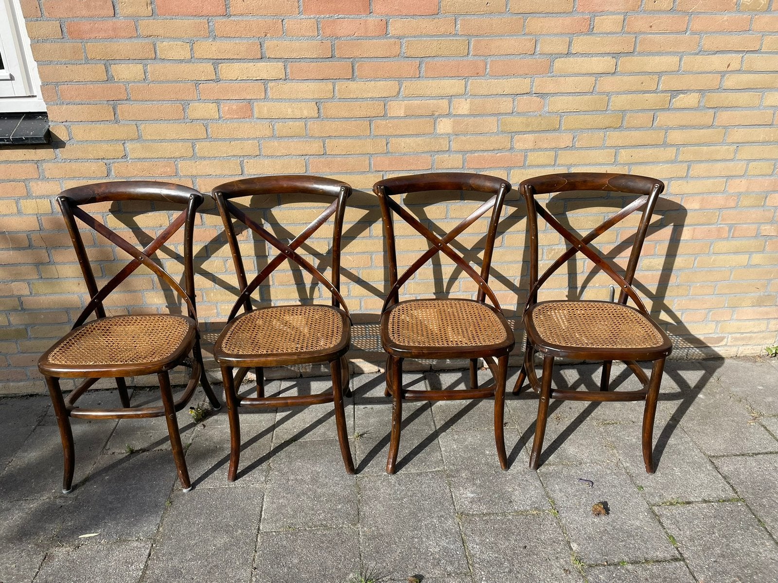 Thonet model 91 webbing, Ophalen, Gebruikt, Bruin, Thonet