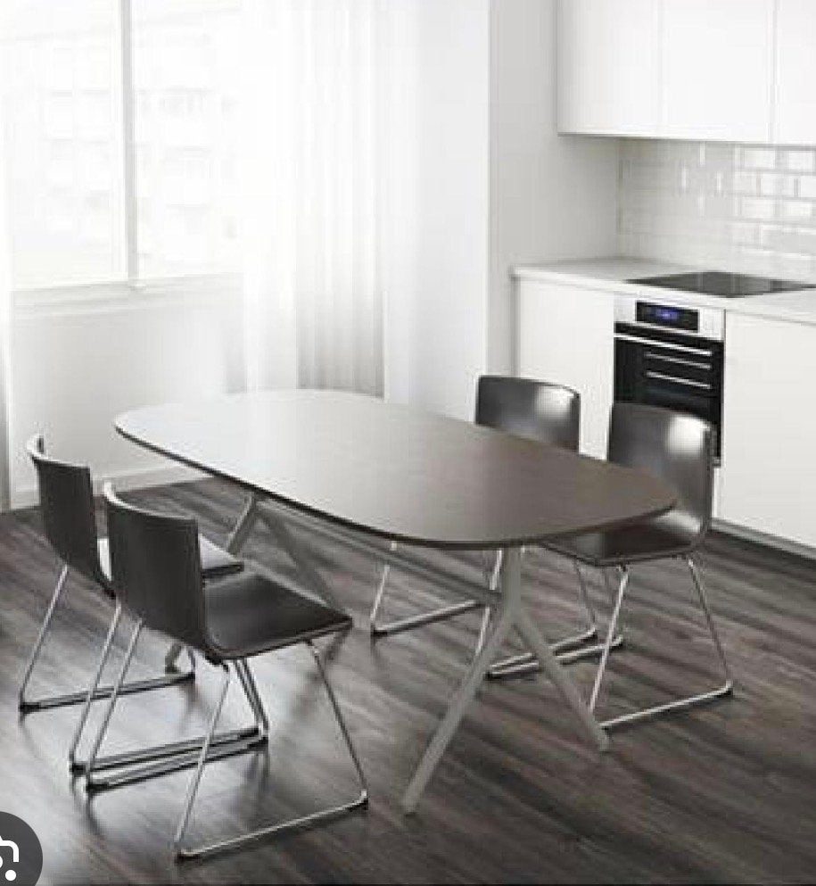 IKEA Walnoot look tafel 185 x 90 6 personen, Japandi, Gebruikt, 150 tot 200 cm, Vier personen