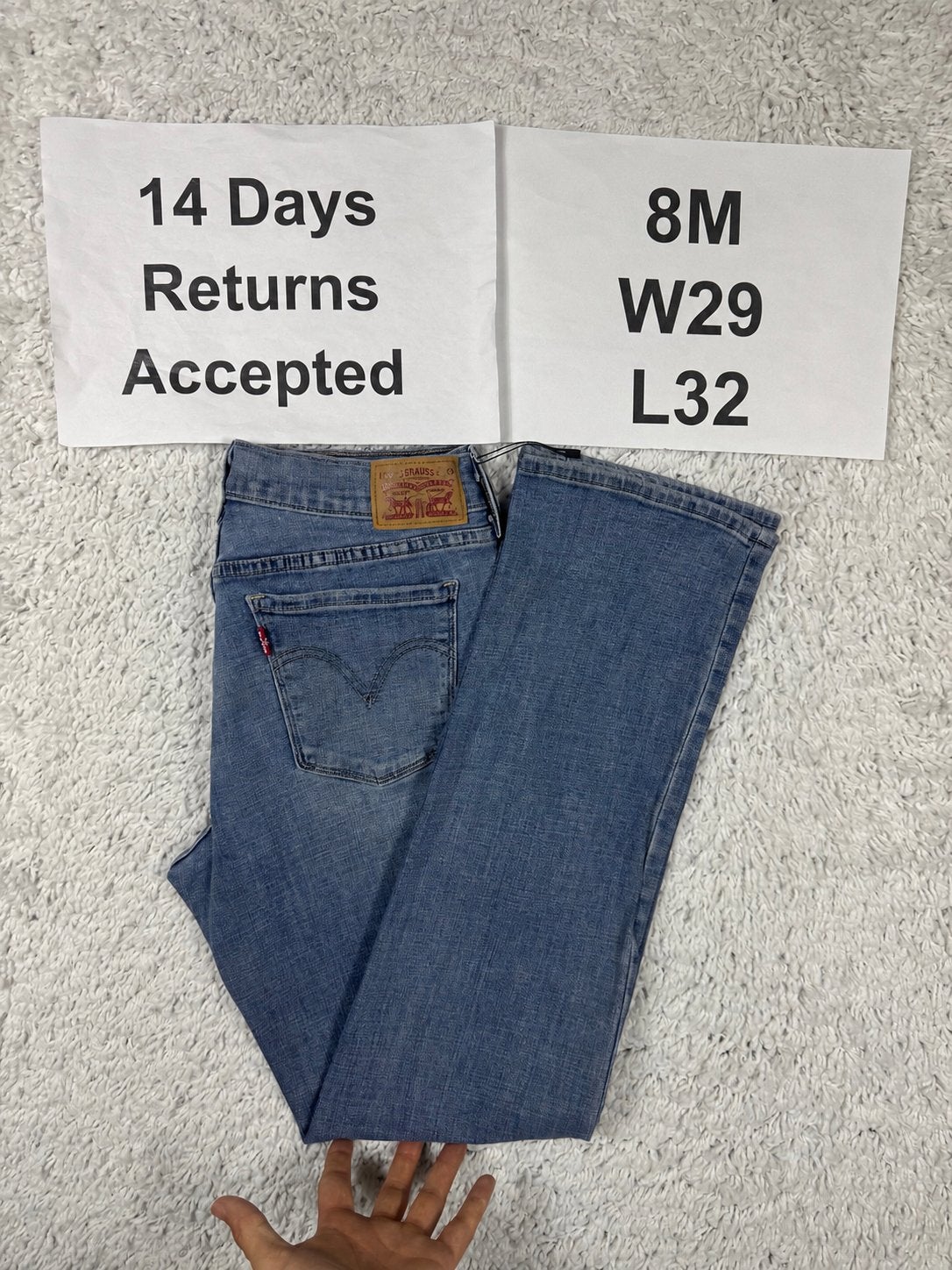 Levi's 505 Dames Jeans Straight Fit Blauw W29 L32 3039, Blauw, U, Ophalen of Verzenden, H