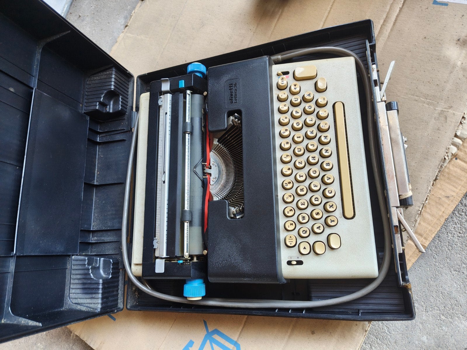 Olivetti Lettera 36 Elektrische Schreibmaschine mit Koffer C, Diversen, Typemachines, Ophalen of Verzenden