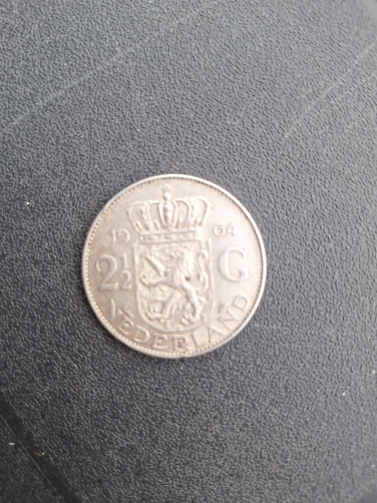 Zilver rijksdaalder 1964., Ophalen of Verzenden, Koningin Juliana, 2½ gulden, Zilver
