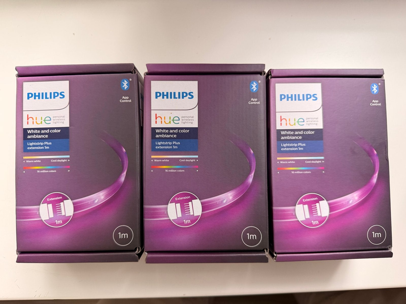 Philips Hue Lightstrip Plus Extension 100 cm, Huis en Inrichting, Lampen | Overige, Zo goed als nieuw, Philips Hue, Dimbaar, Oplaadbaar