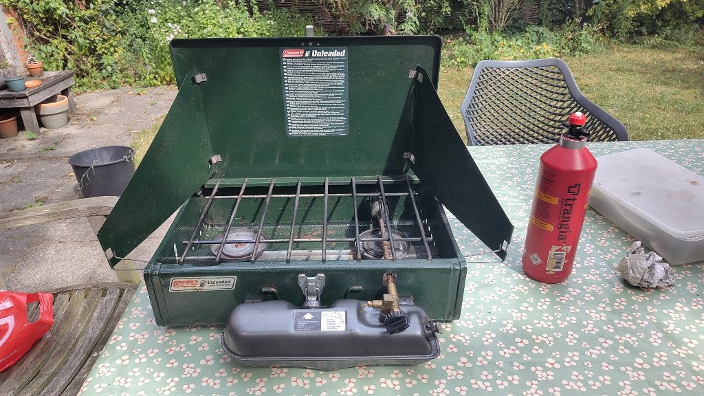 Coleman dual stove 242, Ophalen, Gebruikt