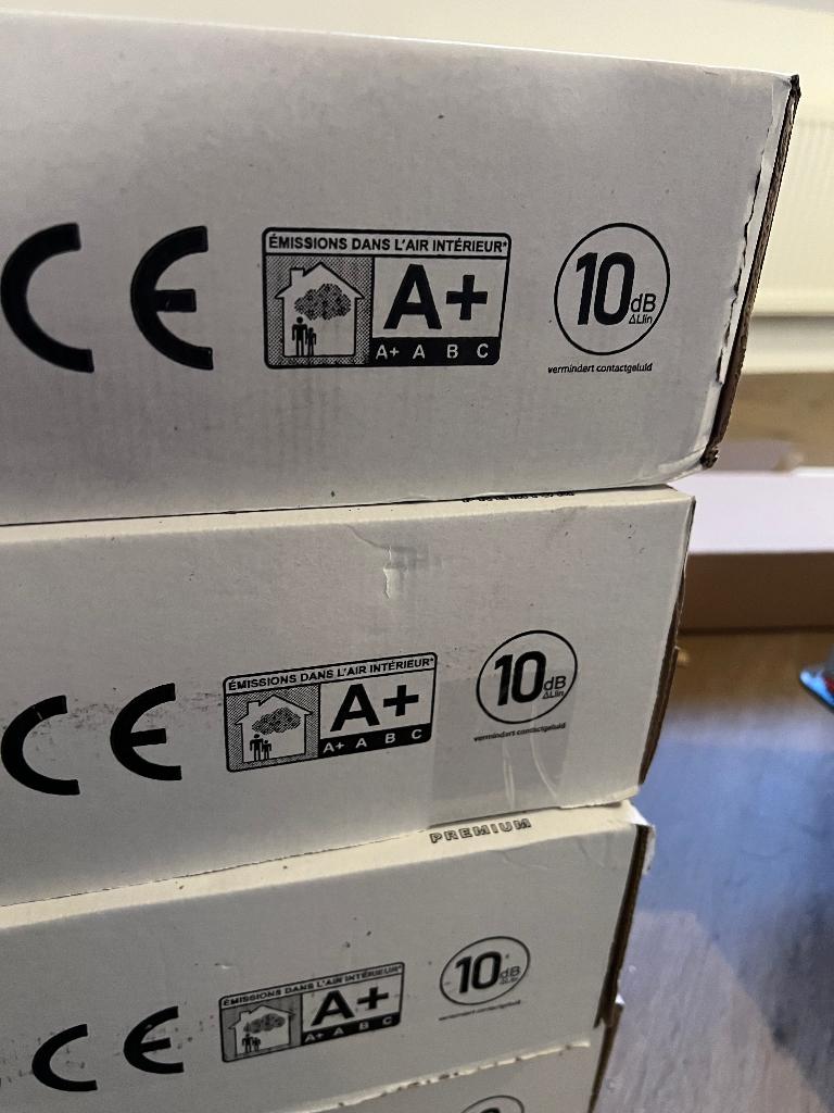 Vloer, pvc klik, Ophalen, Bruin, Nieuw, 10 tot 25 m²