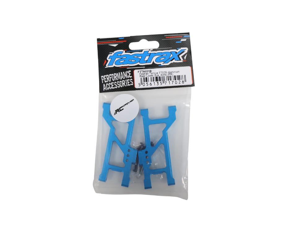 FASTRAX TAMIYA TT02B ALUMINIUM REAR LOWER SUS.ARMS (PR), Ophalen of Verzenden, Nieuw, Onderdeel