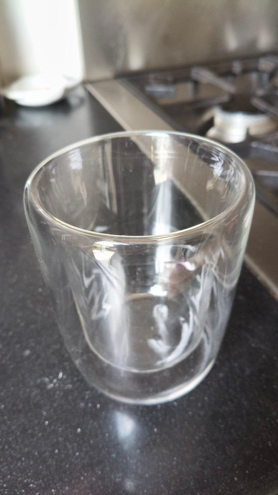 Dubbelwandig glazen theeglas of koffiekopje, Ophalen, Zo goed als nieuw, Overige merken, Glas