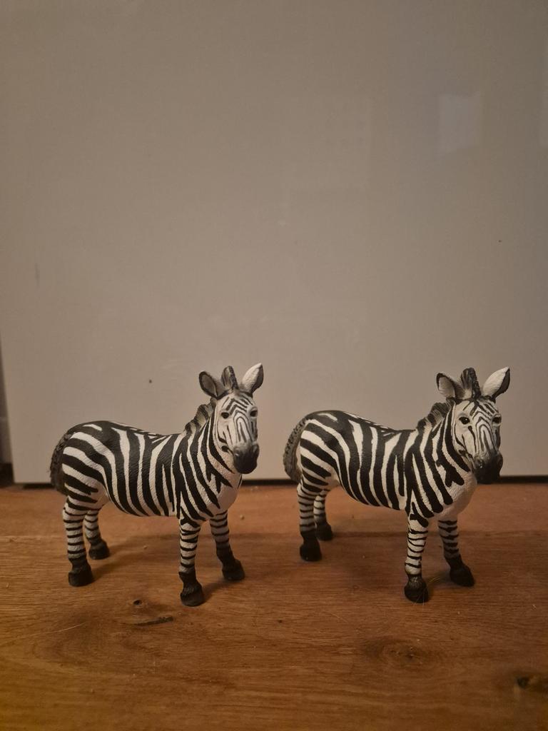 Schleich zebra’s, Ophalen of Verzenden, Zo goed als nieuw, Beeldje of Figuurtje