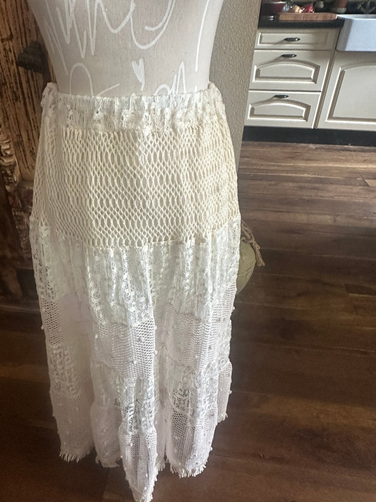 Ibiza rok beige one size, Kleding | Dames, Rokken, Ophalen of Verzenden, Zo goed als nieuw, Beige, Boven de knie
