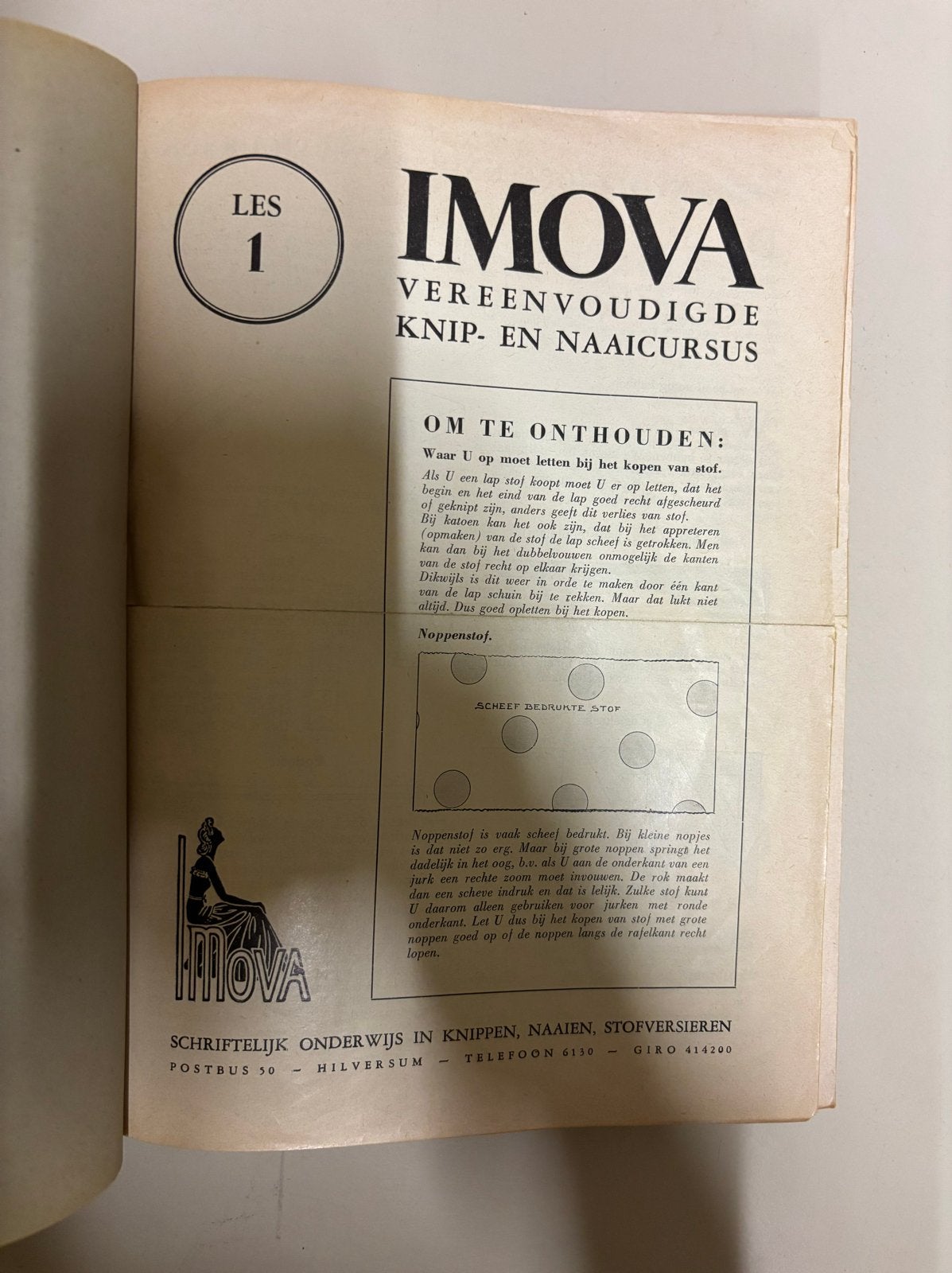 IMOVA eenvoudigde Knip- en Naaicursus Les 1, Ophalen, Gelezen, Overige niveaus