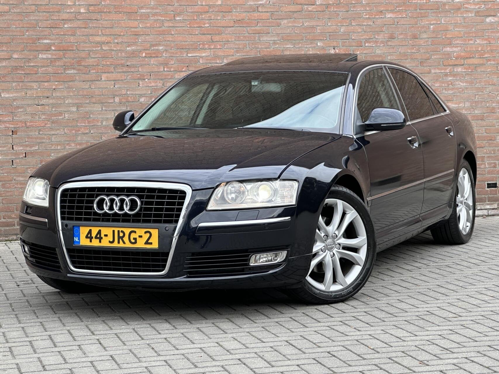 Audi A8 2.8 FSI Pro Line Schuifdak - Leder - Xenon - Keyless, Auto's, Audi, Gebruikt, Zwart, 2773 cc, Blauw