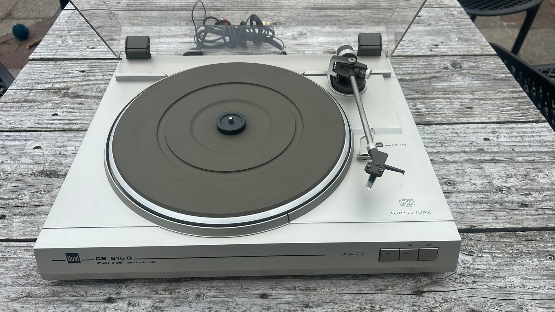 Dual CS 616Q platenspeler (direct drive) semi automatic, Ophalen, Gebruikt, Automatisch, Platenspeler