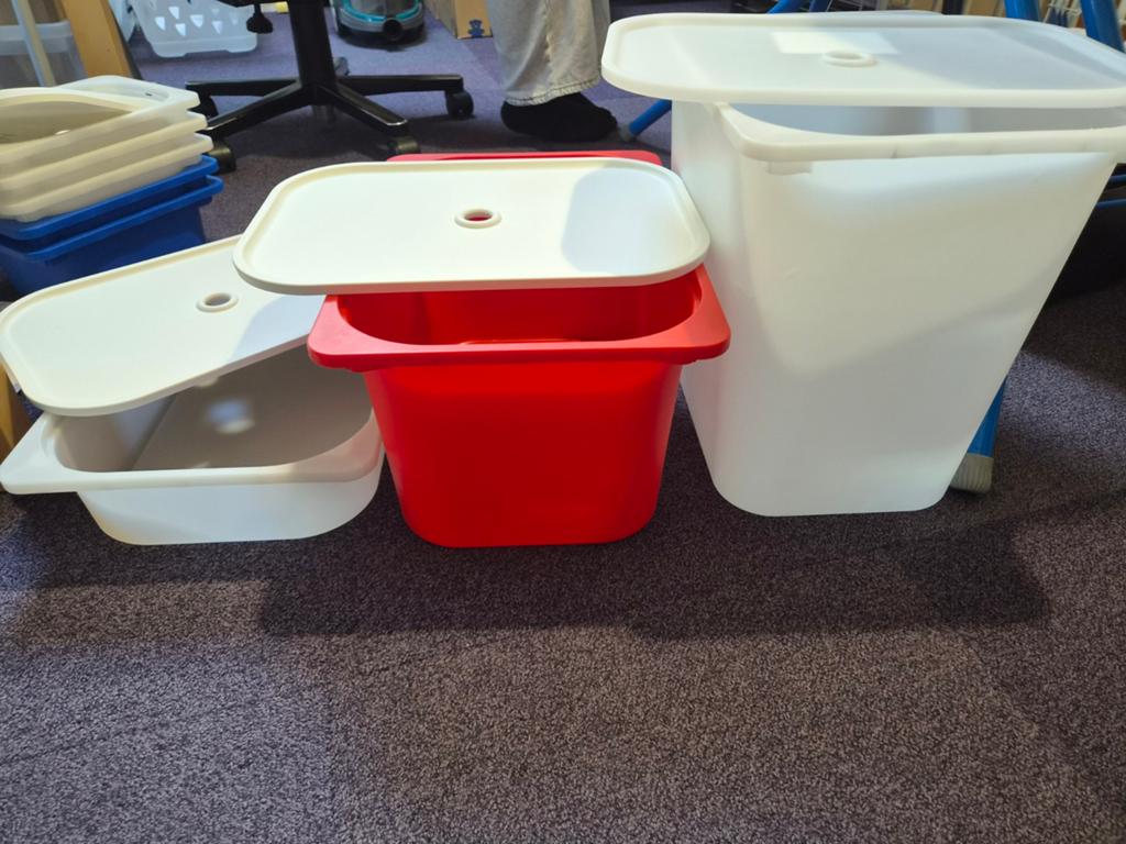 Diverse IKEA Trofast bakken en deksels, Ophalen, Gebruikt, Minder dan 50 cm, Minder dan 50 cm
