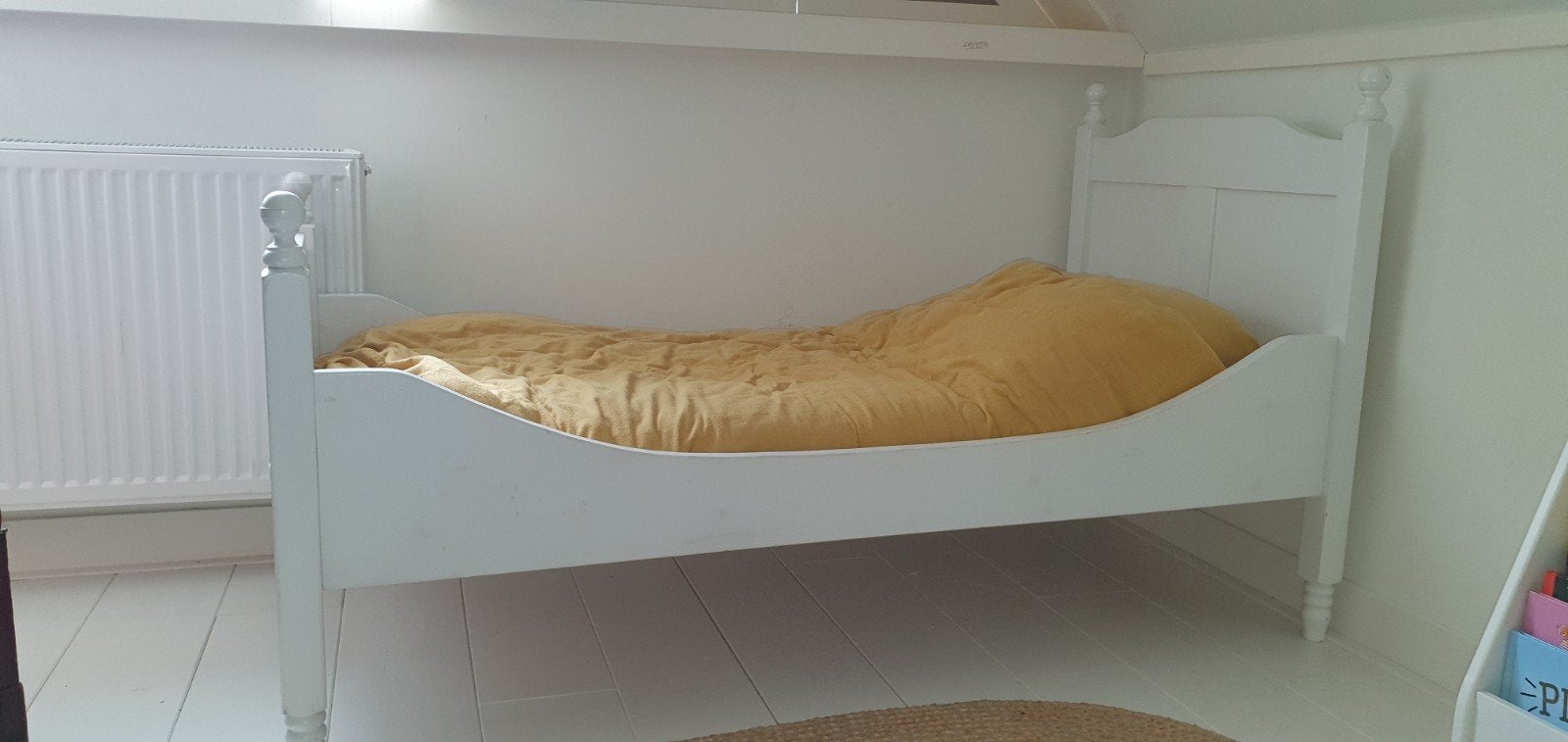 Peuterbed wit landelijke stijl, Ophalen, Eenpersoons, Wit, 190 cm of minder