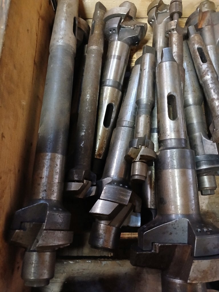 Extra grote boren met wisselstukken en bakken morse conussen, Doe-het-zelf en Verbouw, Draaibanken, Gebruikt, 1000 mm of meer