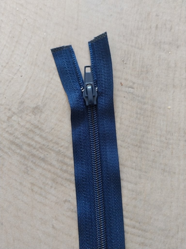 Deelbare rits 45 cm donkerblauw NIEUW, Ophalen of Verzenden, Nieuw, Rits of Sluiting