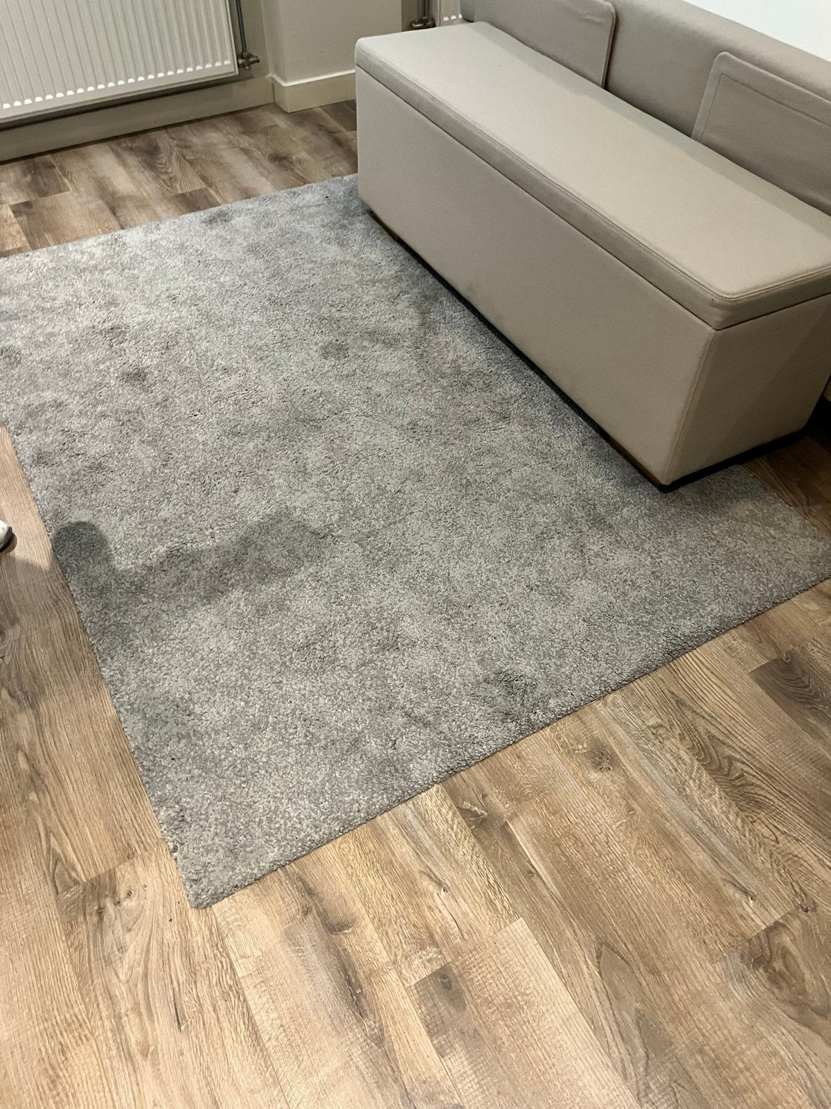 Grijs vloerkleed, zacht en comfortabel (200x130 cm), Gebruikt, 100 tot 150 cm, Ophalen of Verzenden, 150 tot 200 cm