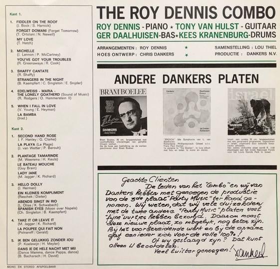 Roy Dennis Combo – Dankers Party Music 3– vinyl LP, Ophalen, Gebruikt, 12 inch, Jazz