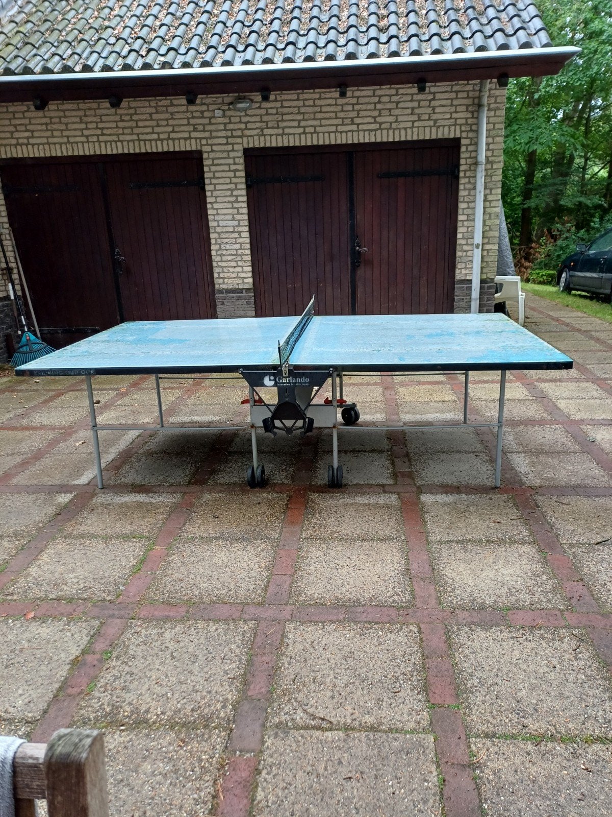Gebrukte tafeltennistafel, opknappertje, Sport en Fitness, Tafeltennis, Ophalen, Gebruikt, Tafel Indoor