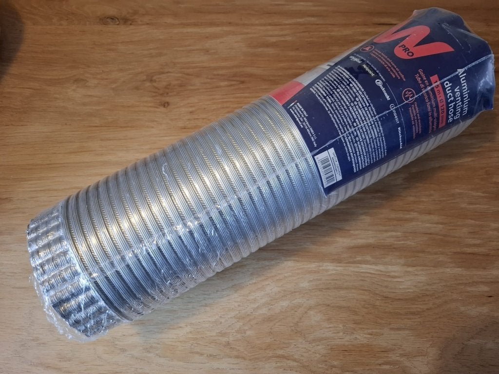 Wpro aluminium luchtafvoerslang Ø120 mm x 1,5 m, Ophalen of Verzenden, Nieuw, Ventilator en Afzuiger