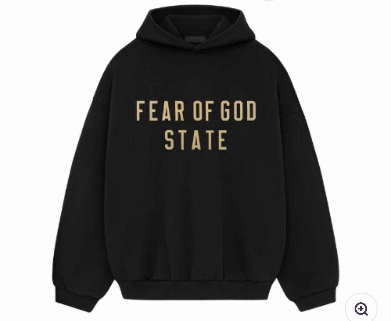 Fear of God State Hoodie Zwart Maat L, Ophalen of Verzenden, Nieuw, Maat 52/54 (L), Zwart