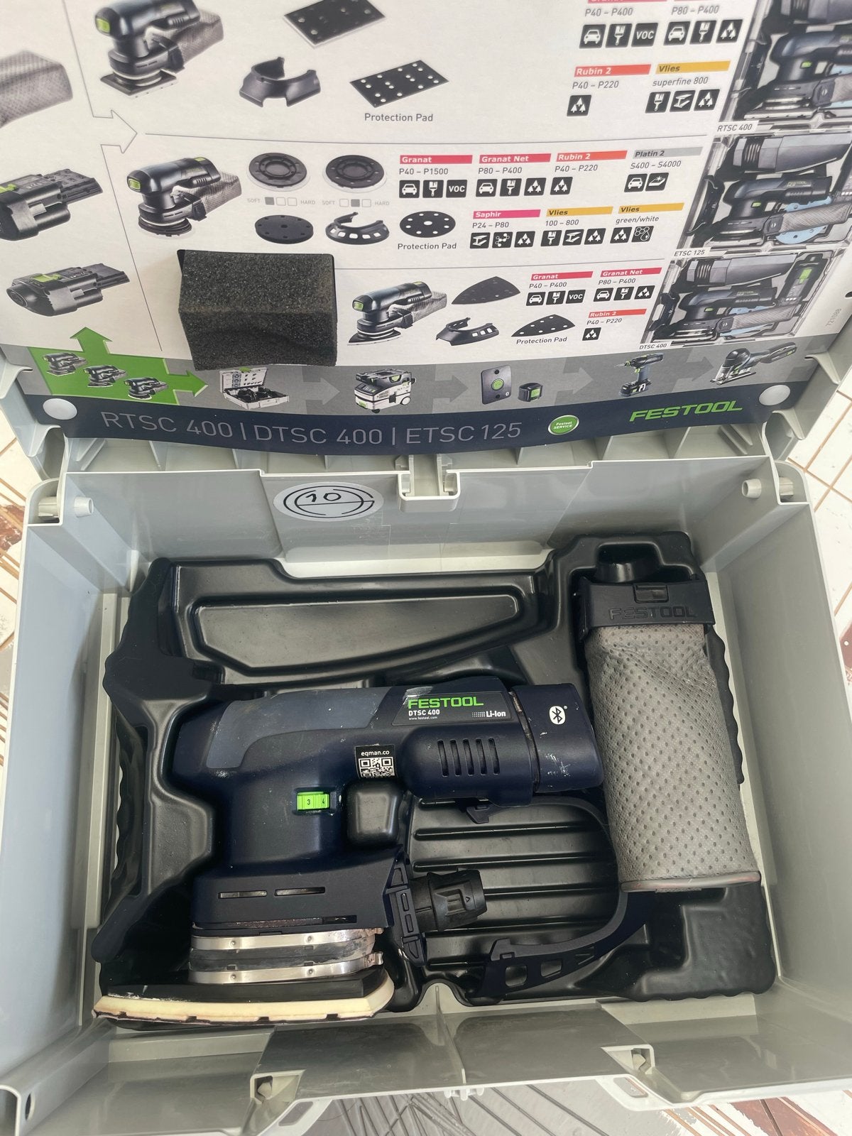 Festool DTSC 400 Li-Ion Accu Schuurmachine in Systainer, Doe-het-zelf en Verbouw, Gereedschap | Schuurmachines, Ophalen of Verzenden