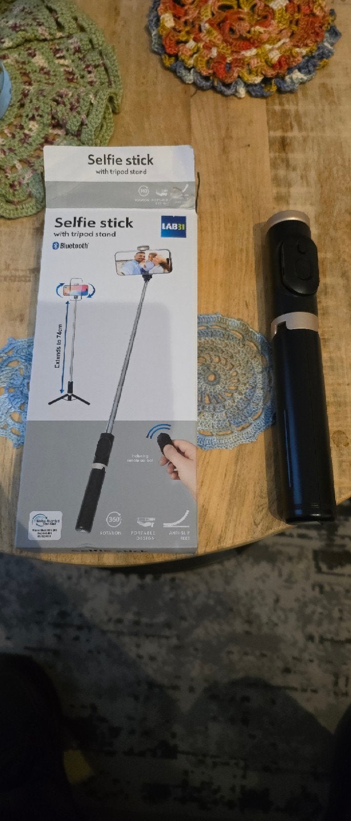 LAB31 Selfie Stick met Statief en Bluetooth Afstandsbedienin, Ophalen, Nieuw